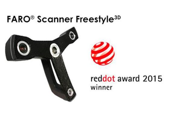 Портативният лазерен скенер FARO Freestyle3D отличен с награда Red Dot 2015 за продуктов дизайн